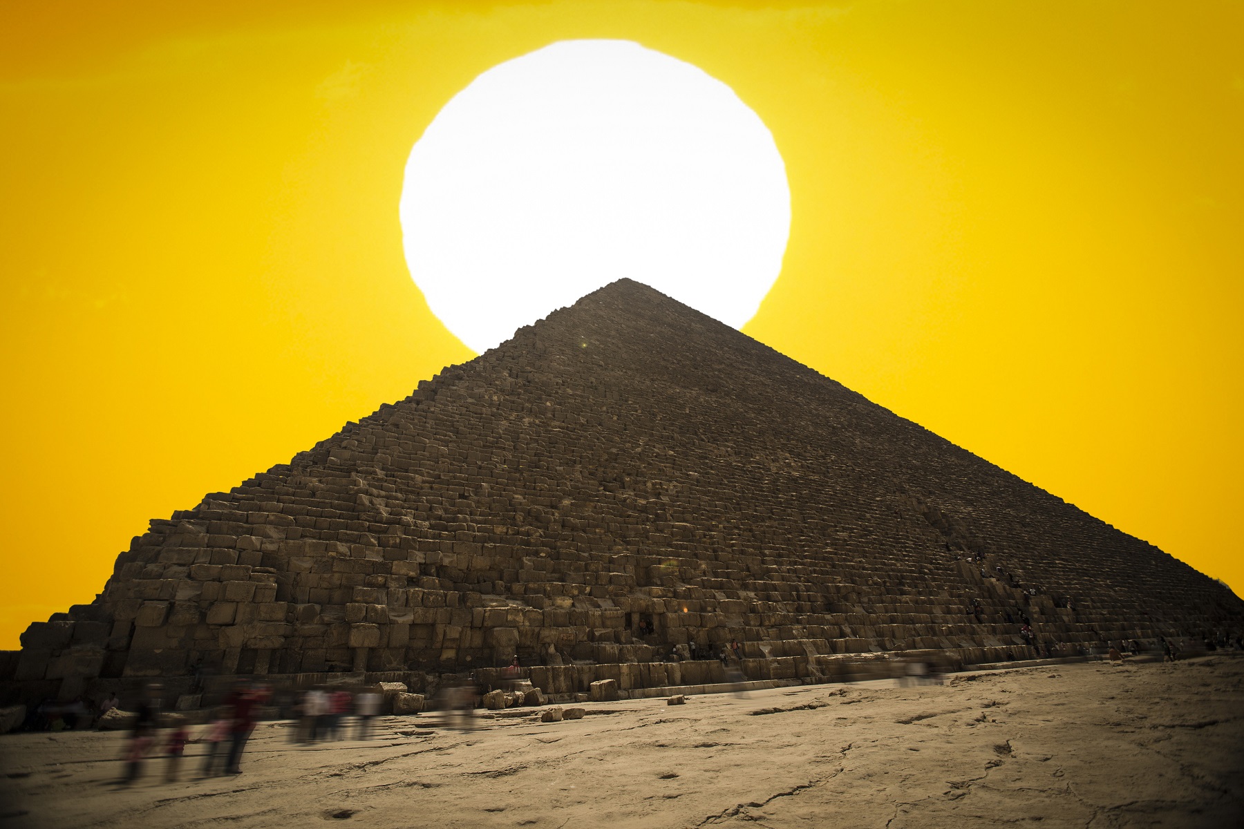 An image of the Pyramid and the Sun. Shutterstock.