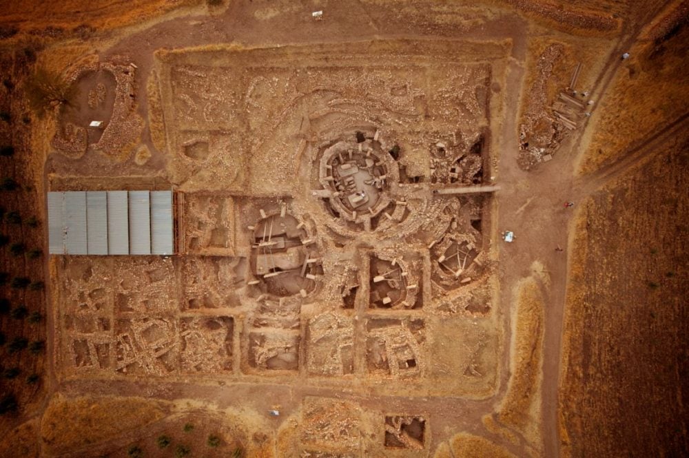 An aerial view of the ruins of Göbekli Tepe. Image Credit: The Göbekli Tepe Archaeological Project.