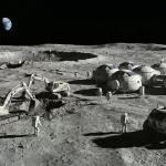 Ilustracija lunarne postaje.