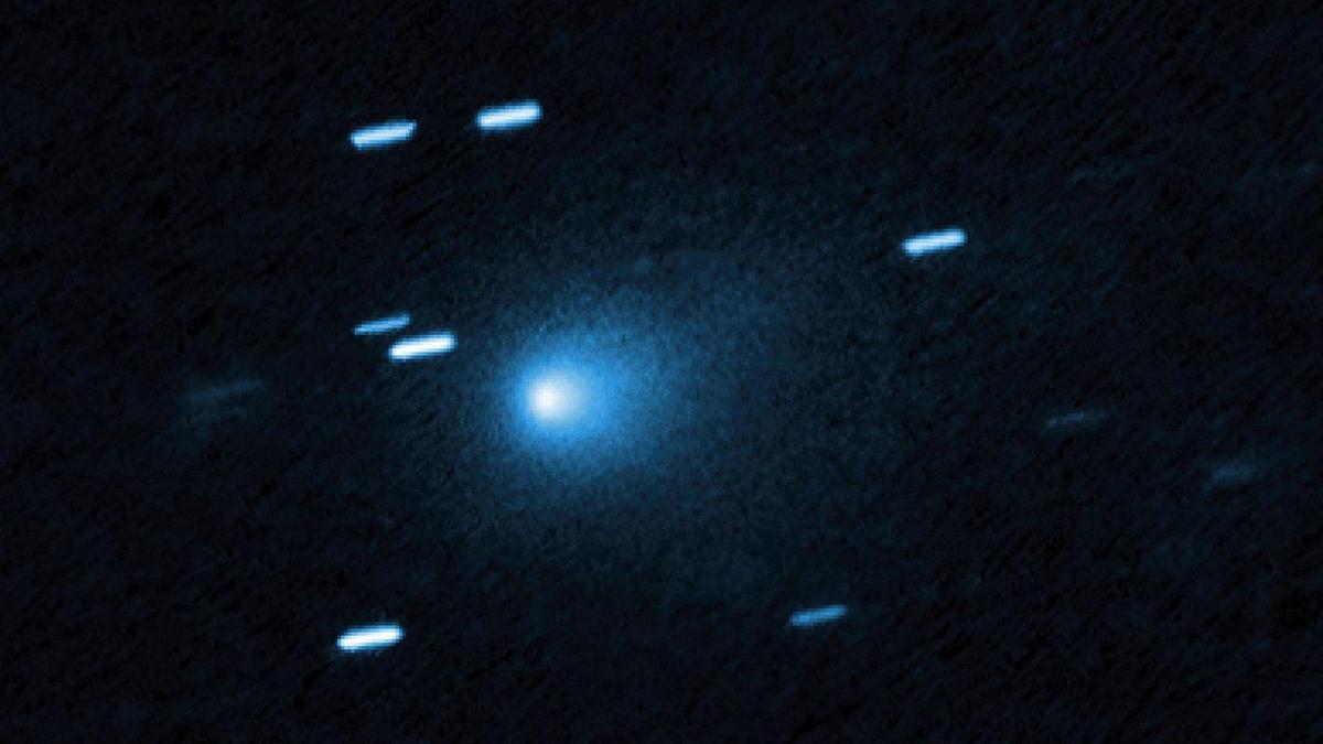 Fotografija međuzvjezdanog kometa 3I/ATLAS koju je svemirski teleskop Hubble zabilježio 21. srpnja 2025., kada je komet bio udaljen 446 milijuna kilometara od Zemlje. | Zasluge: NASA