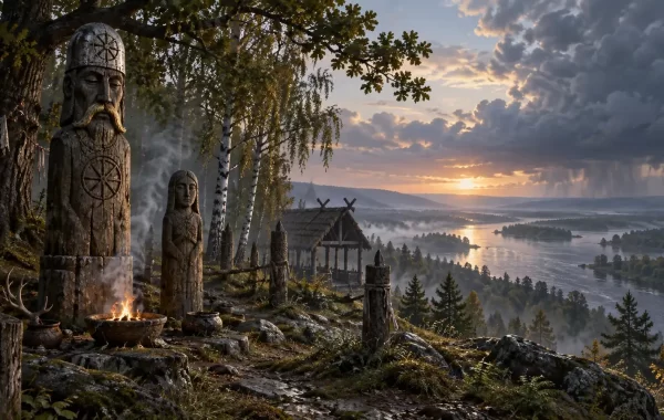 Ilustracija slavenskog svetišta